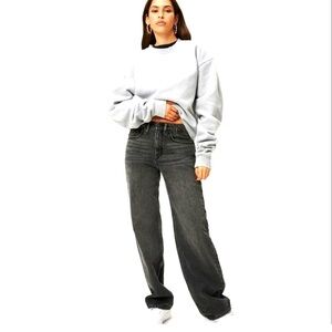Good American Charcoal Flare Jeans